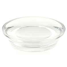 Round Soap Dish Made From Thermoplastic Resins in Transparent Finish